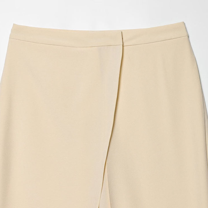 Women's Cropped Palazzo Pants with Tulip Overlap and High Waist Mune Fashion