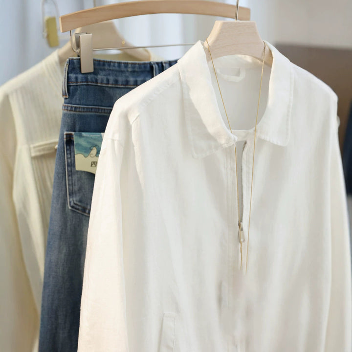 Women's Fashionable Transitional Jacket with Zipper Mune Fashion