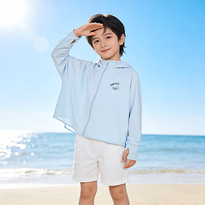 Girl multifunctional sun jacket with integrated hood Mune Fashion