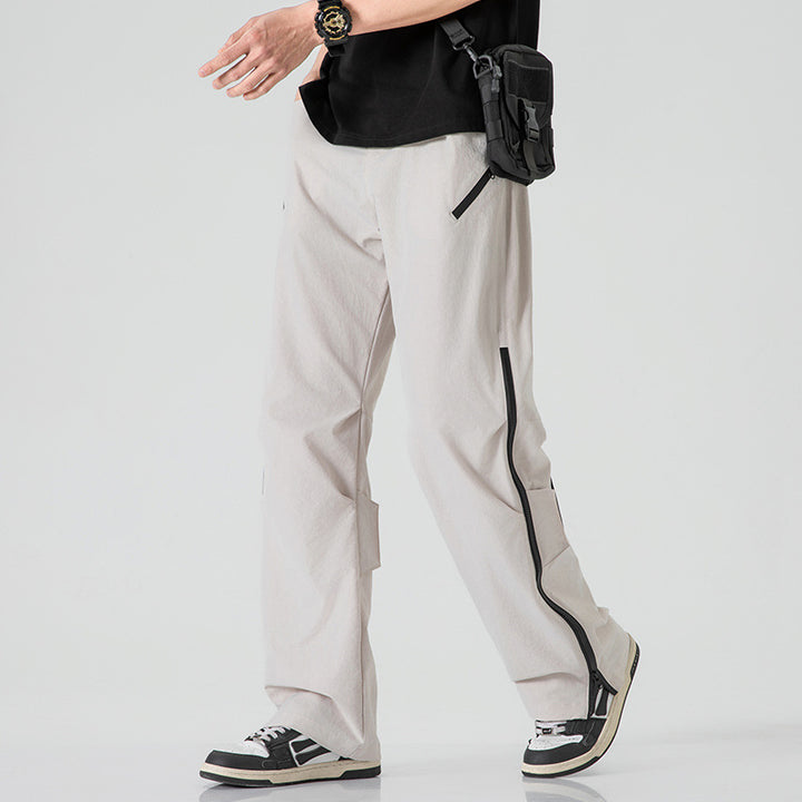 Men's Multifunctional Tech Cargo Pants with Side Zippers, Elastic Waistband and Tactical Flap Pockets Mune Fashion