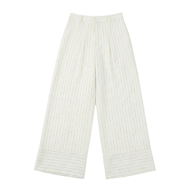 Damen Weite Streifenhose Mune Fashion
