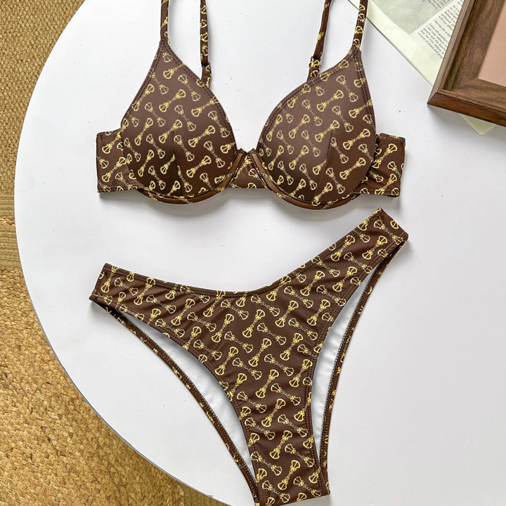 Ladies Push-Up Bikini with intricate pattern Mune Fashion