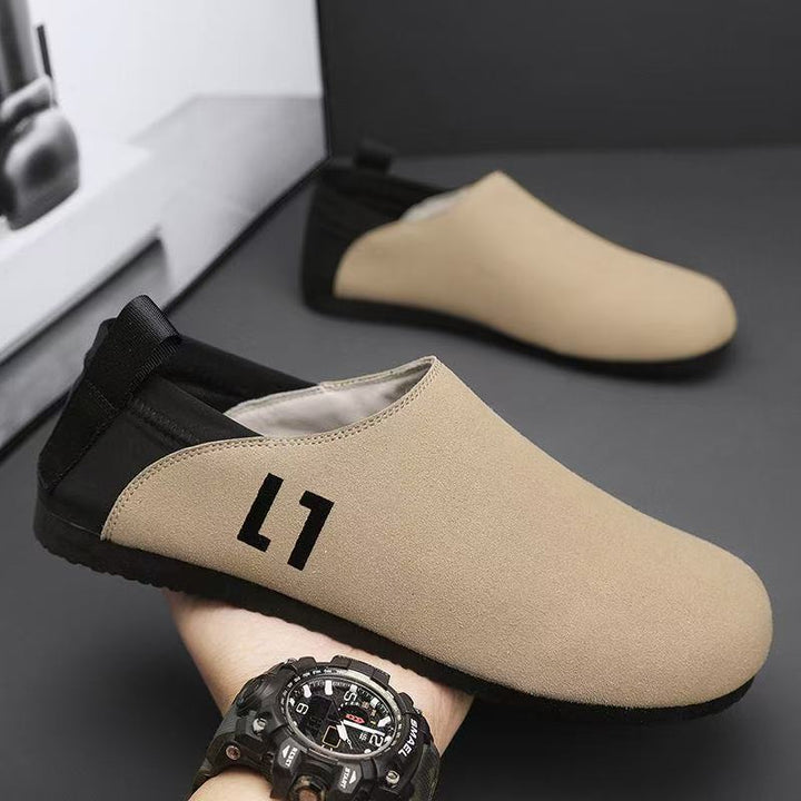 Men's Lightweight Slip-On Casual Shoe with Elastic Heel Strap and Flexible Rubber Sole Mune Fashion