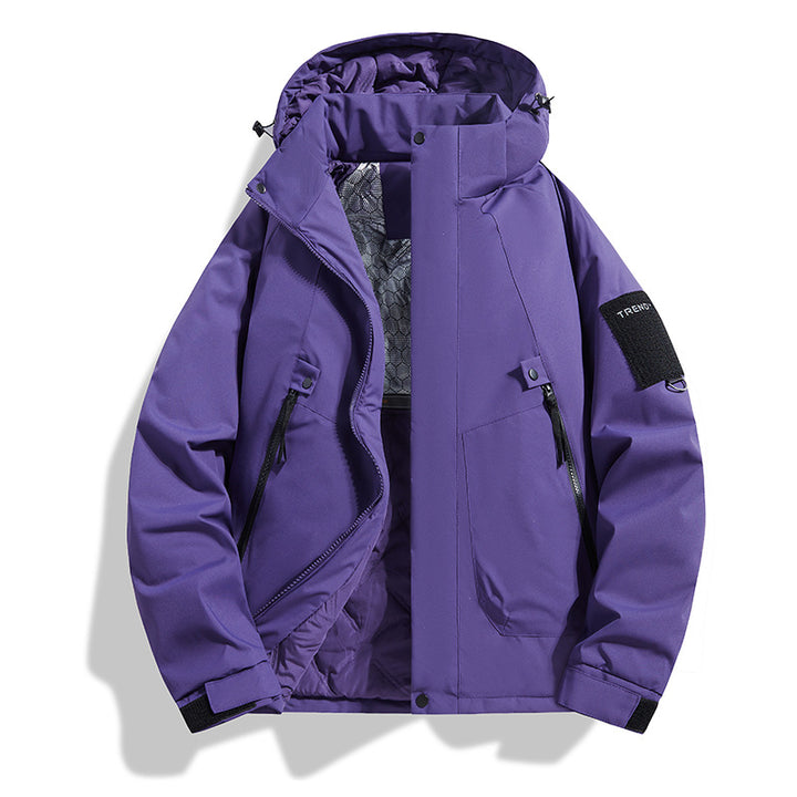 Men's insulated hooded field jacket with quilted thermal lining, windproof shell & utility pockets Mune Fashion
