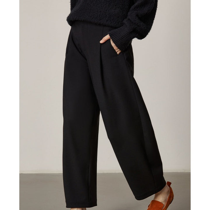 Women Wide Cut High-Waist Suit Pants Mune Fashion