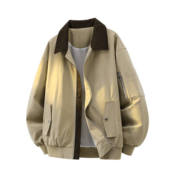 Men's Stylish Bomber Jacket with Cord Collar Mune Fashion