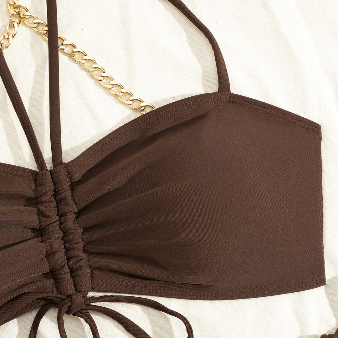 Ladies High-Quality Bikini Set with Sophisticated Chain Detail Mune Fashion