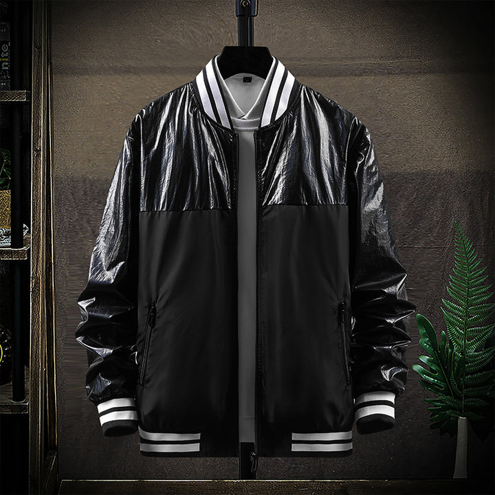 Men's Stylish Transitional Jacket with High-Shine Outer Material Mune Fashion