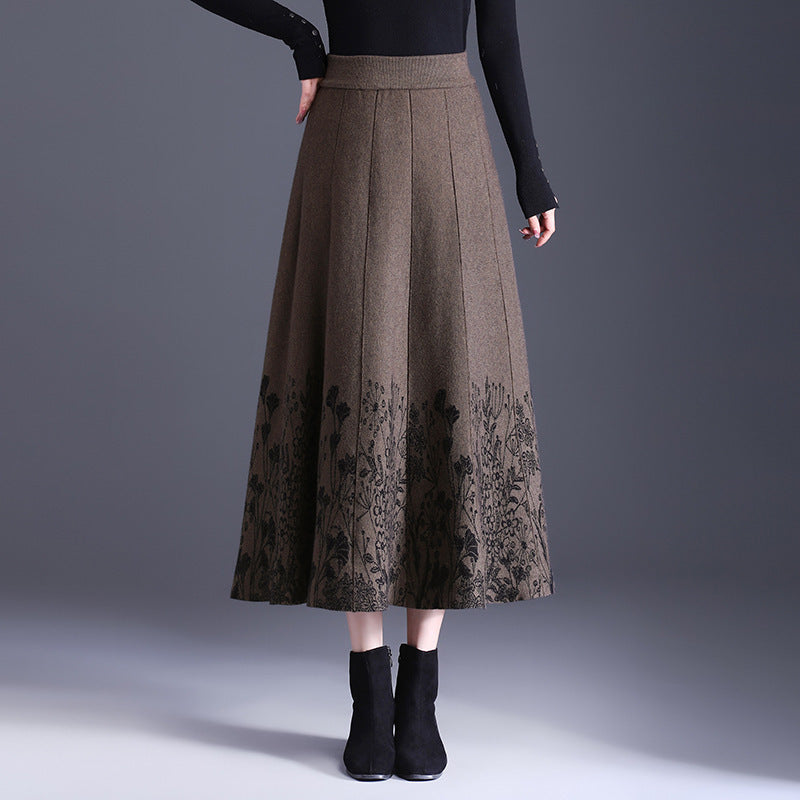 Ladies Elegant Maxi Skirt with Floral Pattern Mune Fashion