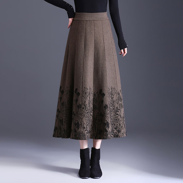 Ladies Elegant Maxi Skirt with Floral Pattern Mune Fashion