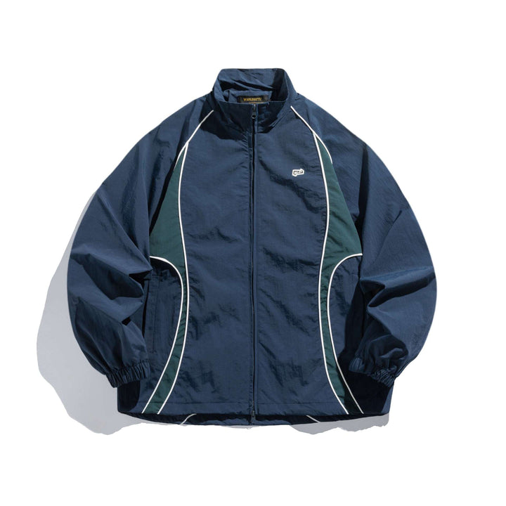 Unisex Lightweight Boxy Track Jacket with Contrast Piping Mune Fashion