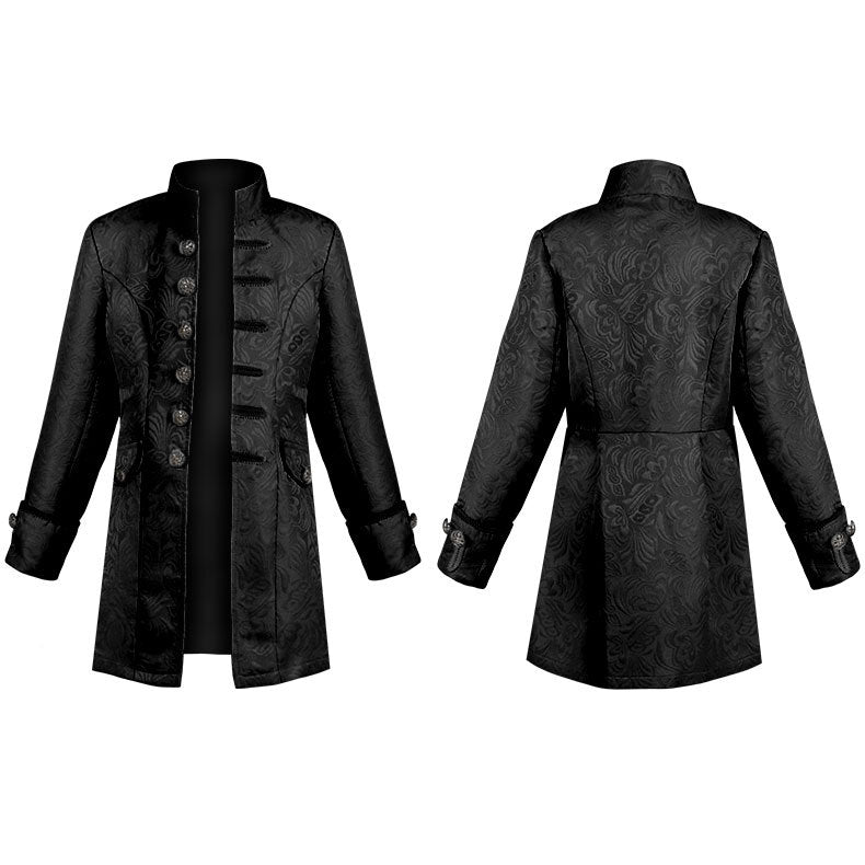 Women's tailored jacquard blazer with stand-up collar and decorative button placket Mune Fashion