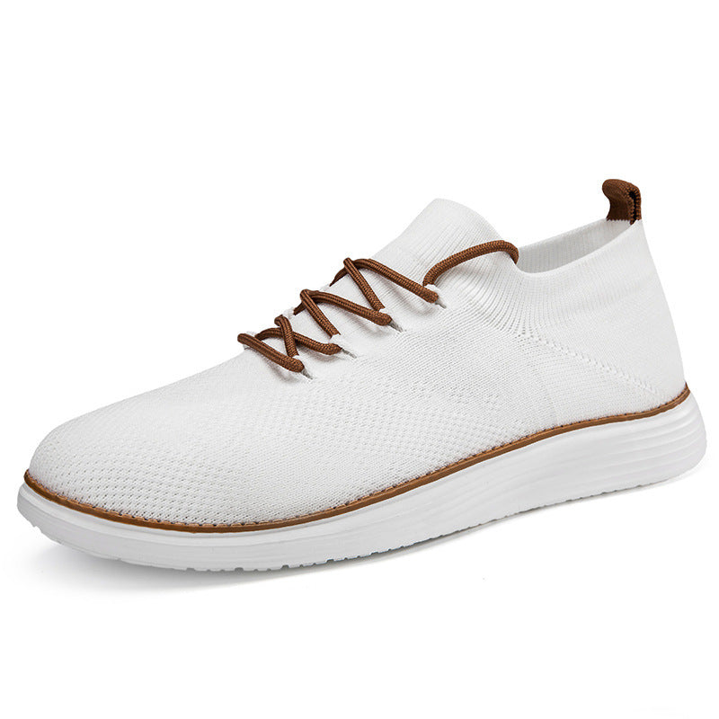 Men's elastic knit sneakers in sock design with padded comfort insole, flexible lightweight sole, and decorative lacing Mune Fashion