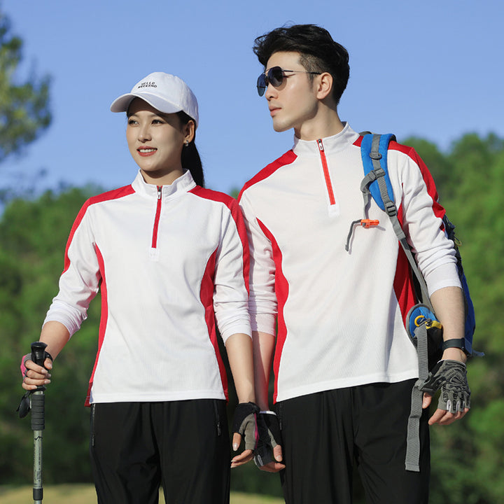 Women's Sports Long Sleeve with Half Zip and Breathable Inserts Mune Fashion