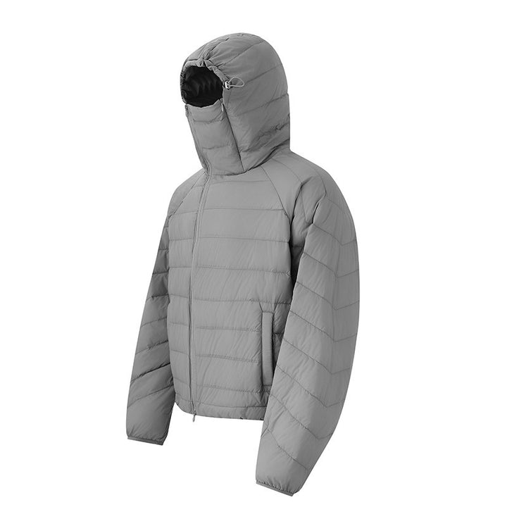 Unisex lightweight padded hooded jacket with thermo insulation, stand-up collar and concealed zipper Mune Fashion