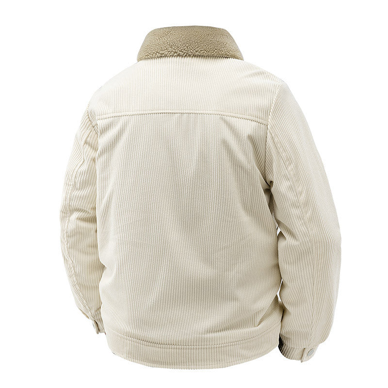 Men's cotton jacket with teddy fur lining Mune Fashion