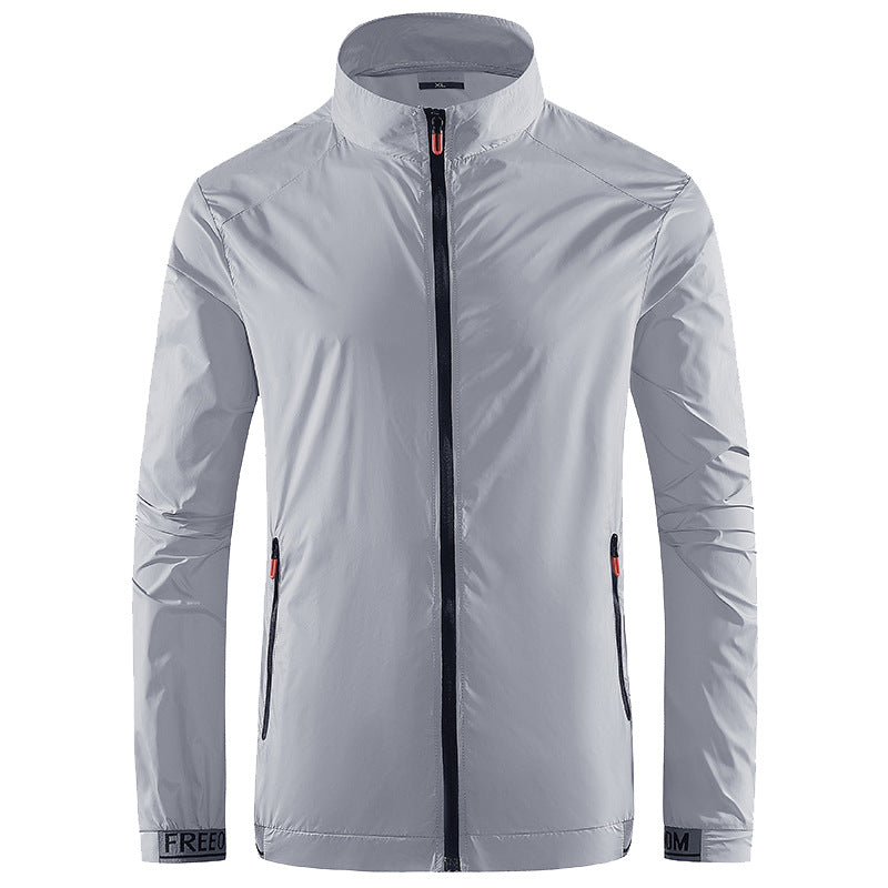 Men's Lightweight Performance Windbreaker with High Collar Mune Fashion