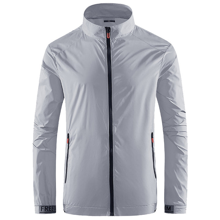 Men's Lightweight Performance Windbreaker with High Collar Mune Fashion
