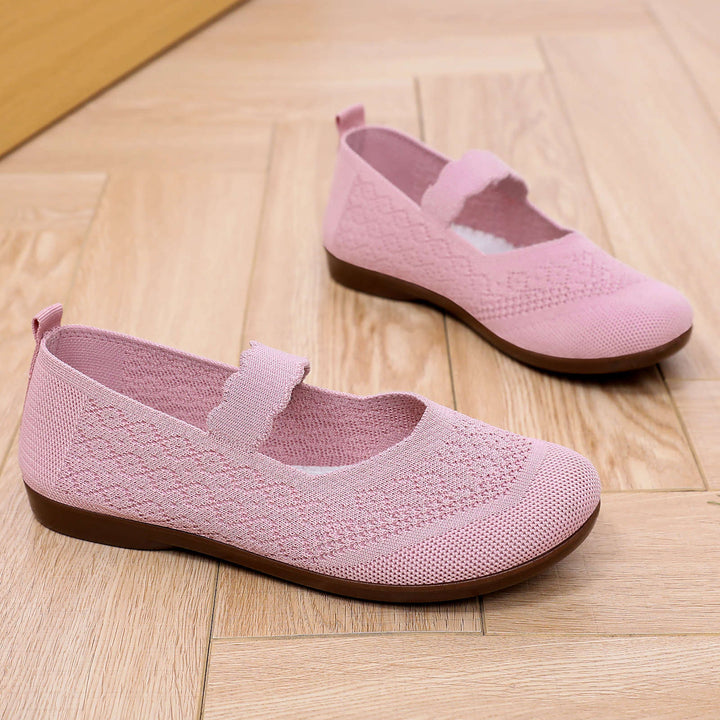 Women's knitted Mary Jane slipper with elastic strap and ergonomic comfort sole Mune Fashion