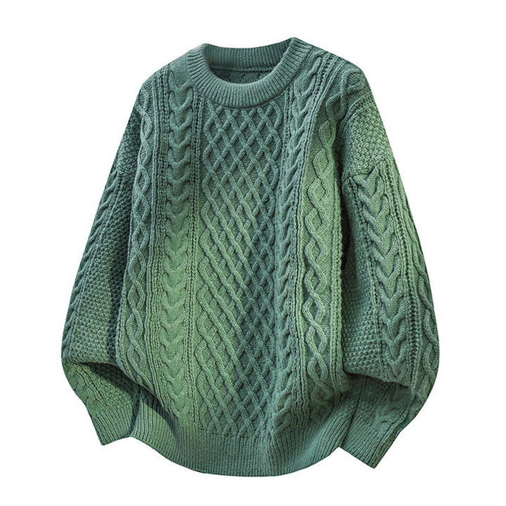 Women chunky knit sweater with cable pattern Mune Fashion