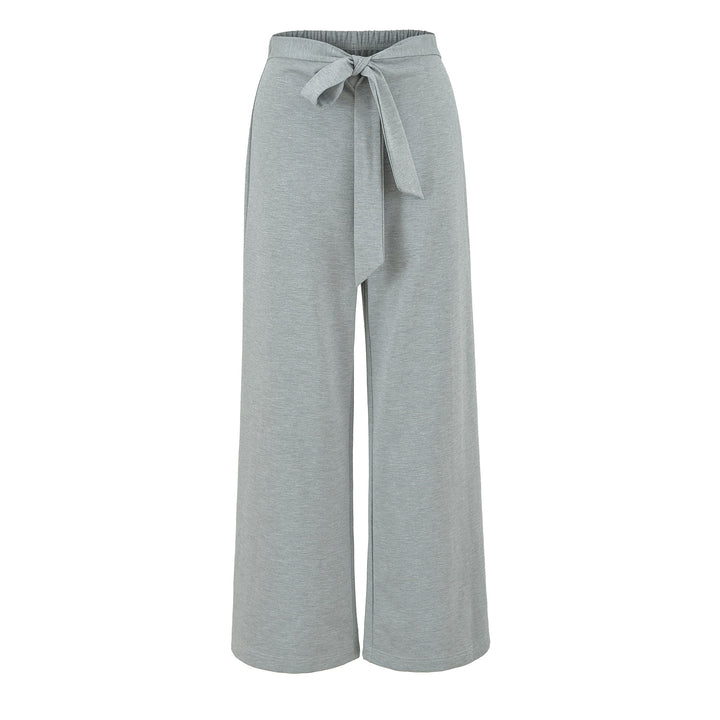 Women High-Waisted Culotte Pants with Wide Leg and Tie Belt Mune Fashion