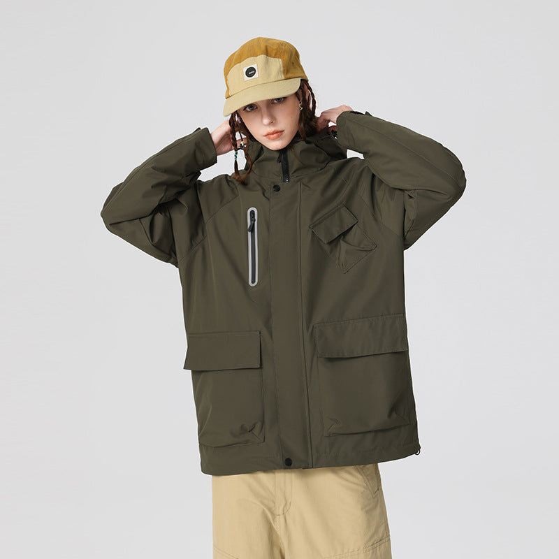 Men's Technical Rain Softshell Jacket with Hood, Sealed Seams and Tactical Pockets Mune Fashion