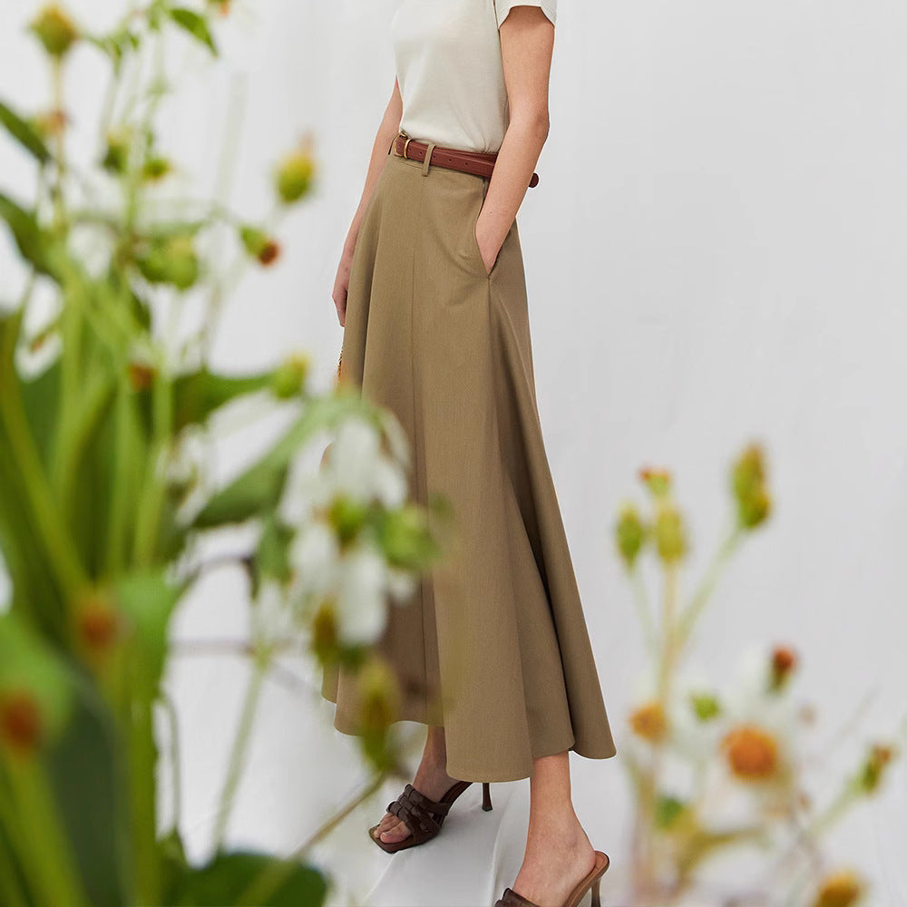 Women Elegant Maxi Skirt with Wide Cut Design Mune Fashion