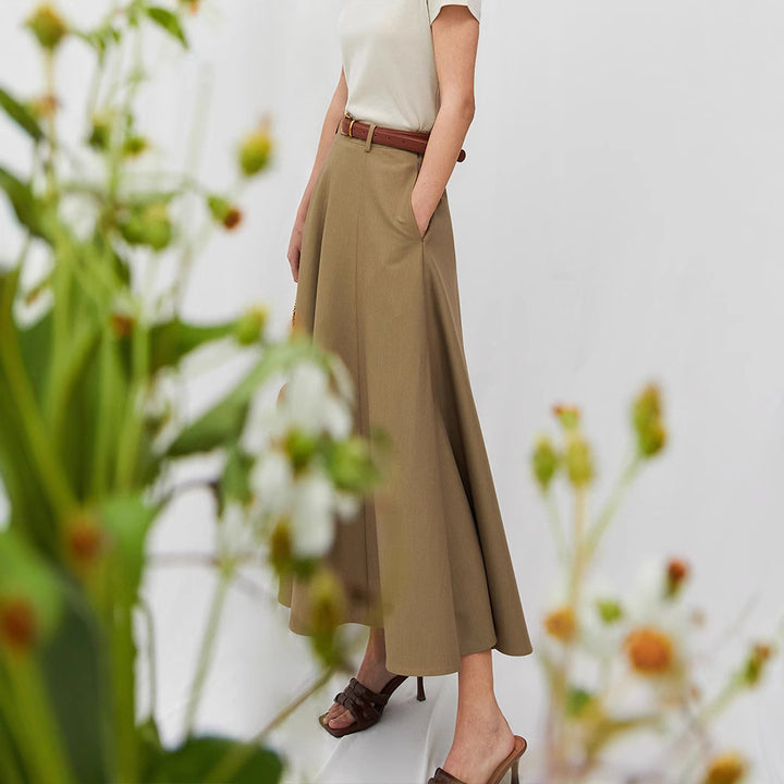 Women Elegant Maxi Skirt with Wide Cut Design Mune Fashion