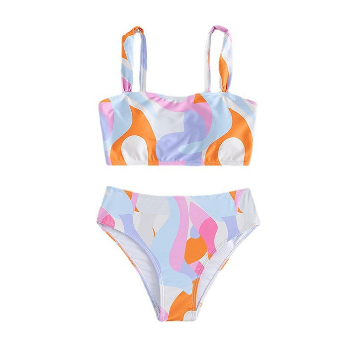 Women's bikini set with fashionable square pattern Mune Fashion