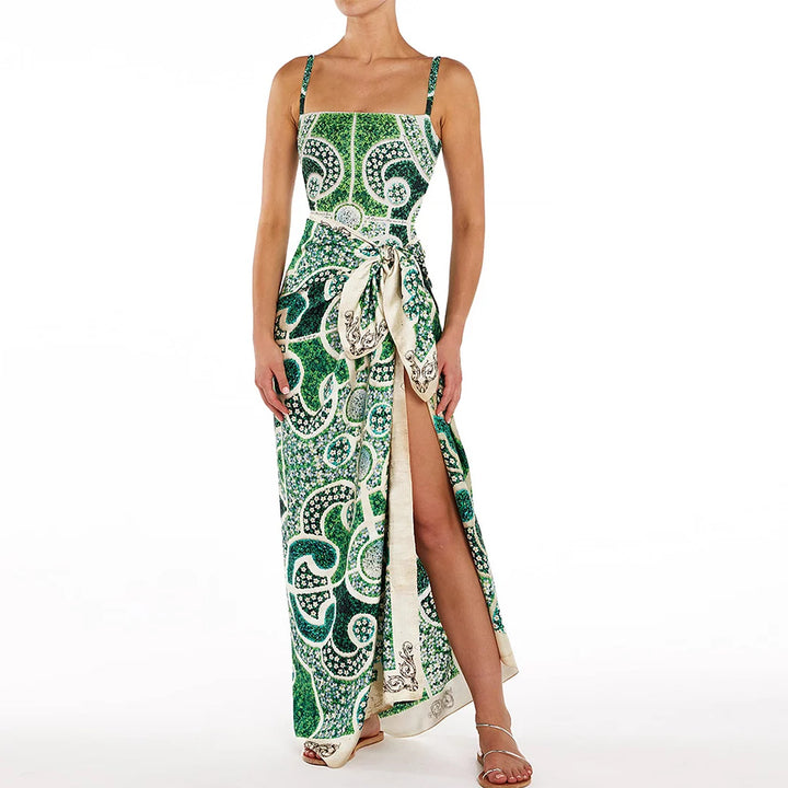 Women's One-Piece Swimsuit with Artistic Floral Pattern Mune Fashion