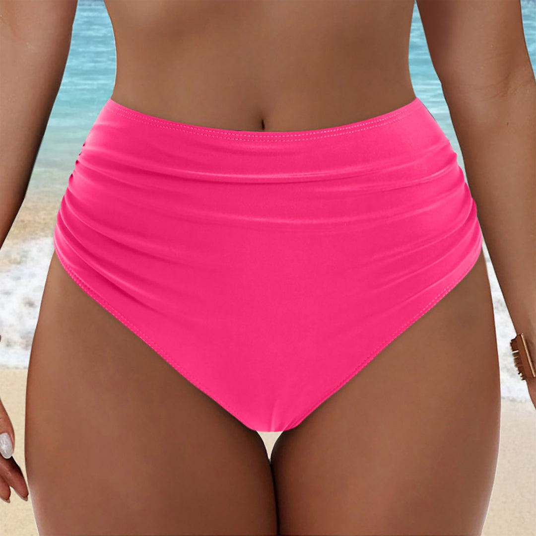 Women High-Cut Bikini Bottom with Ruffle Details Mune Fashion