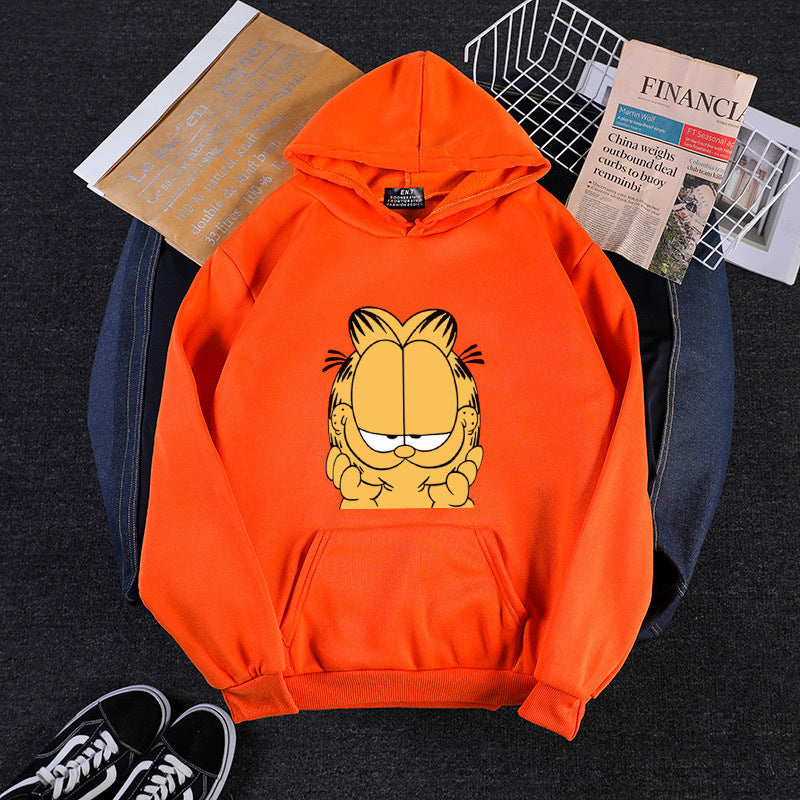 Unisex hooded sweatshirt with large comic face print, soft fleece lining and kangaroo pocket Mune Fashion