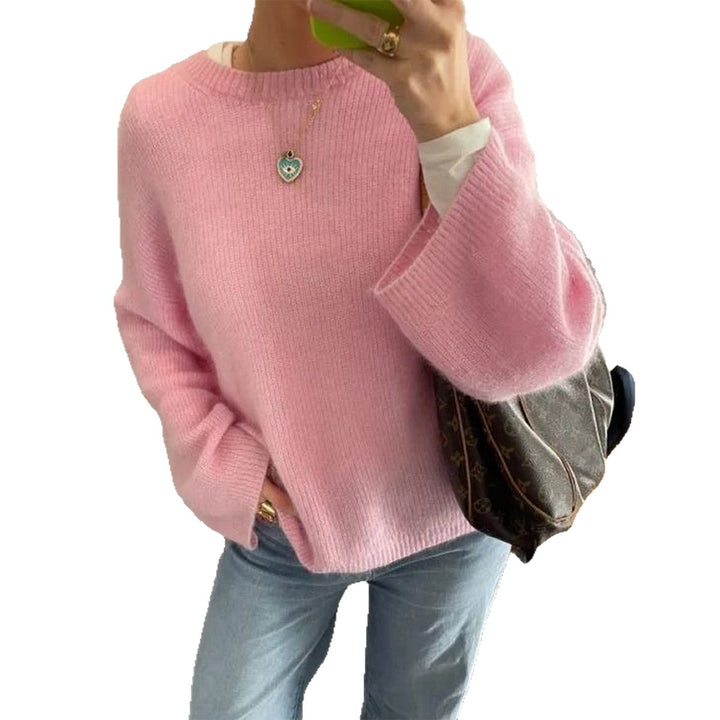 Women nan Oversize Off-Shoulder Fine Knit Sweater with Batwing Sleeves Mune Fashion