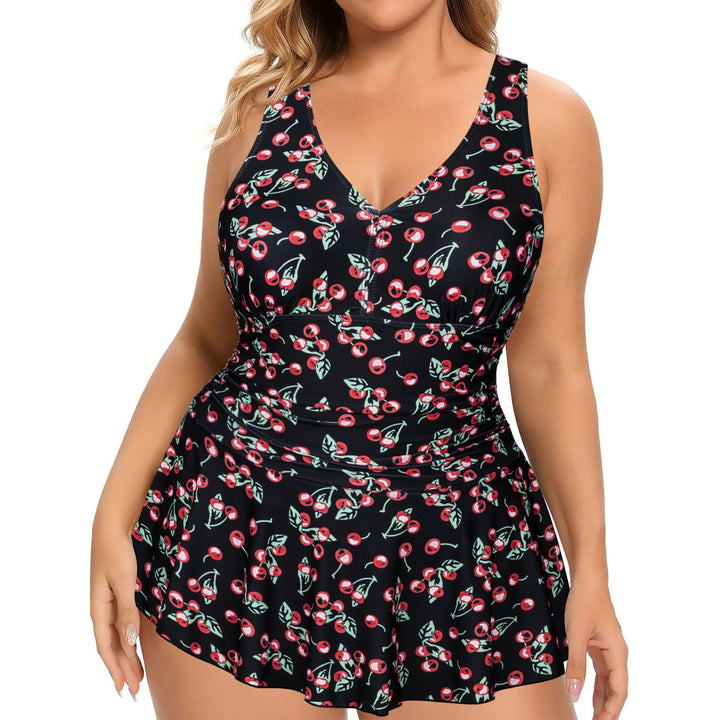 Women’s swimsuit with ruffle details and fresh cherry pattern Mune Fashion