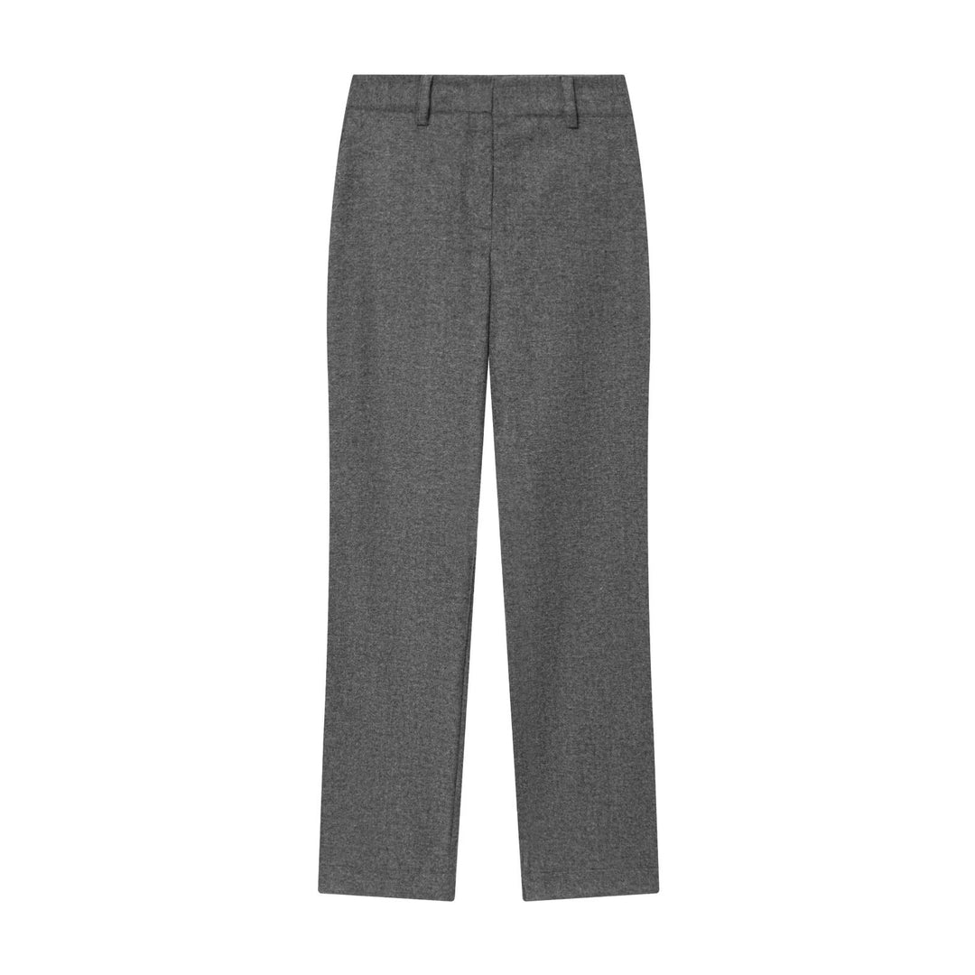 Women Straight Cut Suit Trousers with High Waist and Crease Mune Fashion