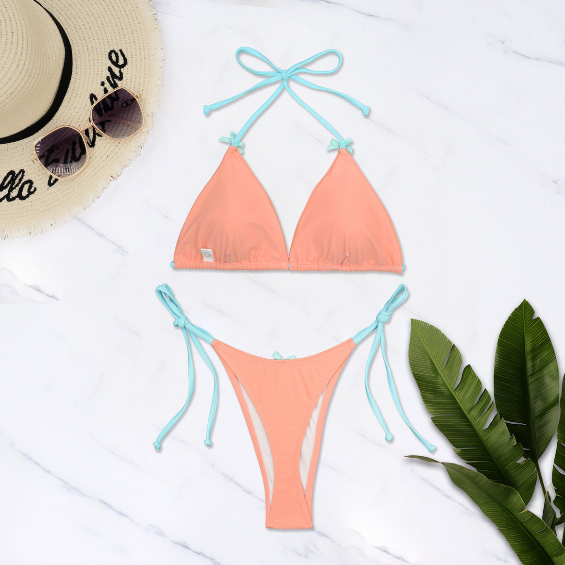 Women's triangle bikini with individually adjustable strap system and elegant design Mune Fashion