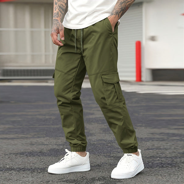 Men's cargo joggers with elastic waistband and practical cargo pockets Mune Fashion