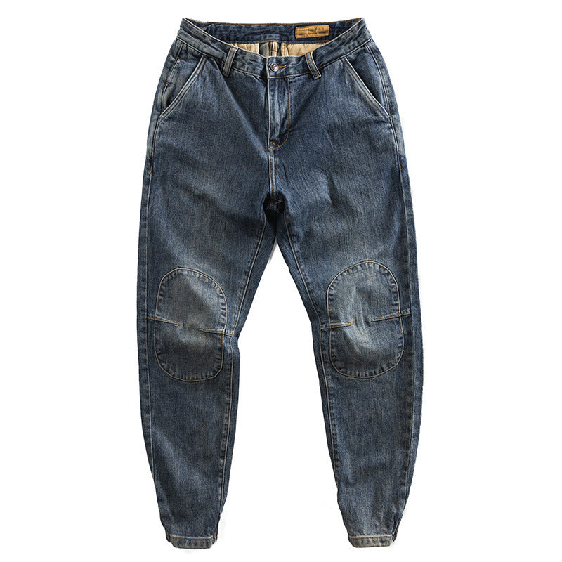 Men's Casual Jeans with Reinforced Knees Mune Fashion