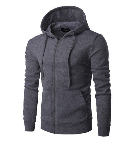 Men's slim-fit zip hoodie jacket with soft fleece lining and kangaroo pockets Mune Fashion