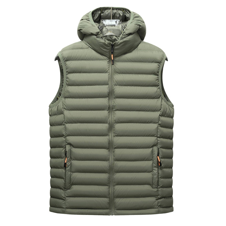 Women's ultralight quilted hooded vest with thermal filling and high standing collar Mune Fashion