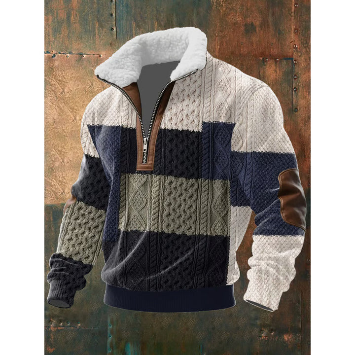 Men's Urban Fleece Pullover with Tree Motif Mune Fashion