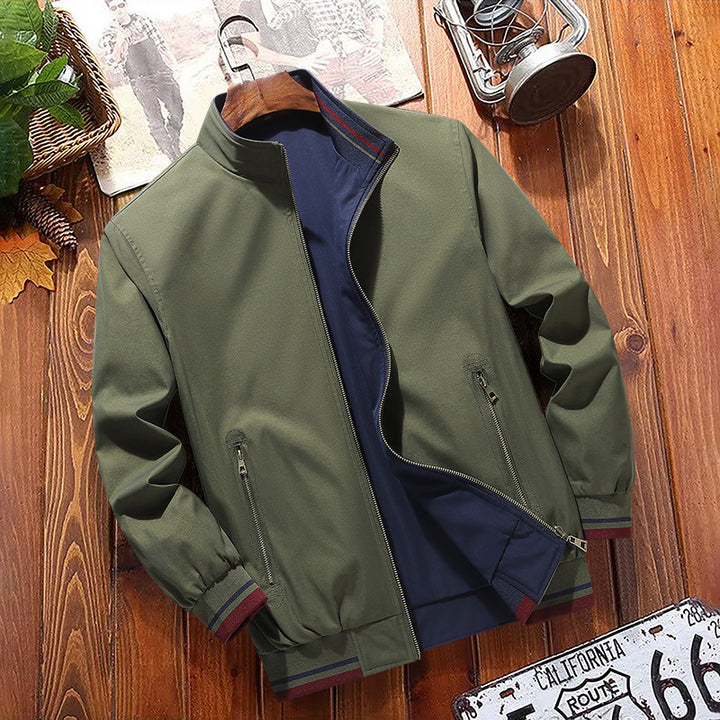 Men's Modern Leisure Jacket with Stand-Up Collar Mune Fashion