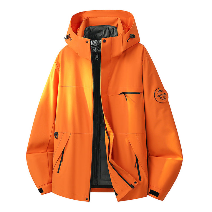 Men's waterproof three-layer hardshell jacket with adjustable hood, welded seams & multifunction pockets Mune Fashion