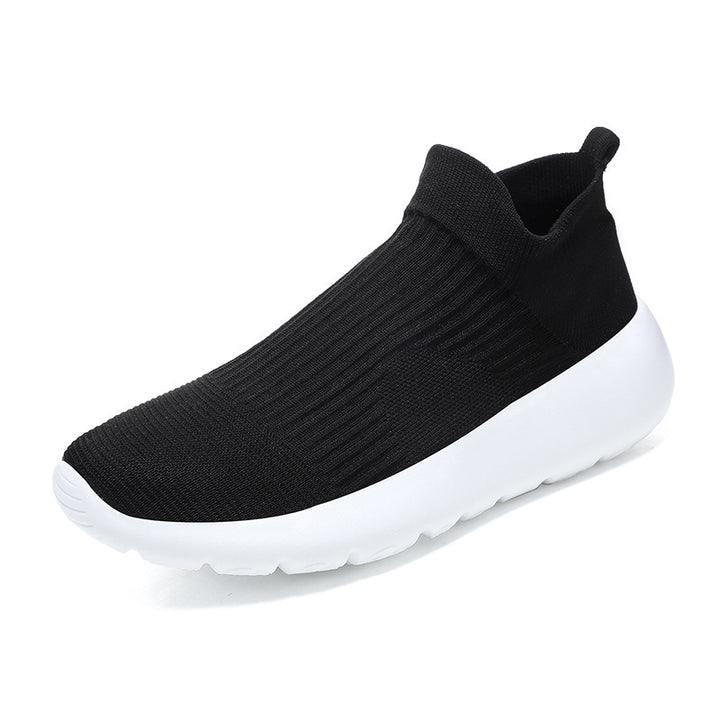 Unisex Elastic Knit Slippers with Seamless Shaft and Ergonomic Light Sole Mune Fashion