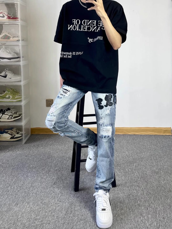 Men's Fashionable Oversized T-Shirt with Graphic Print Mune Fashion