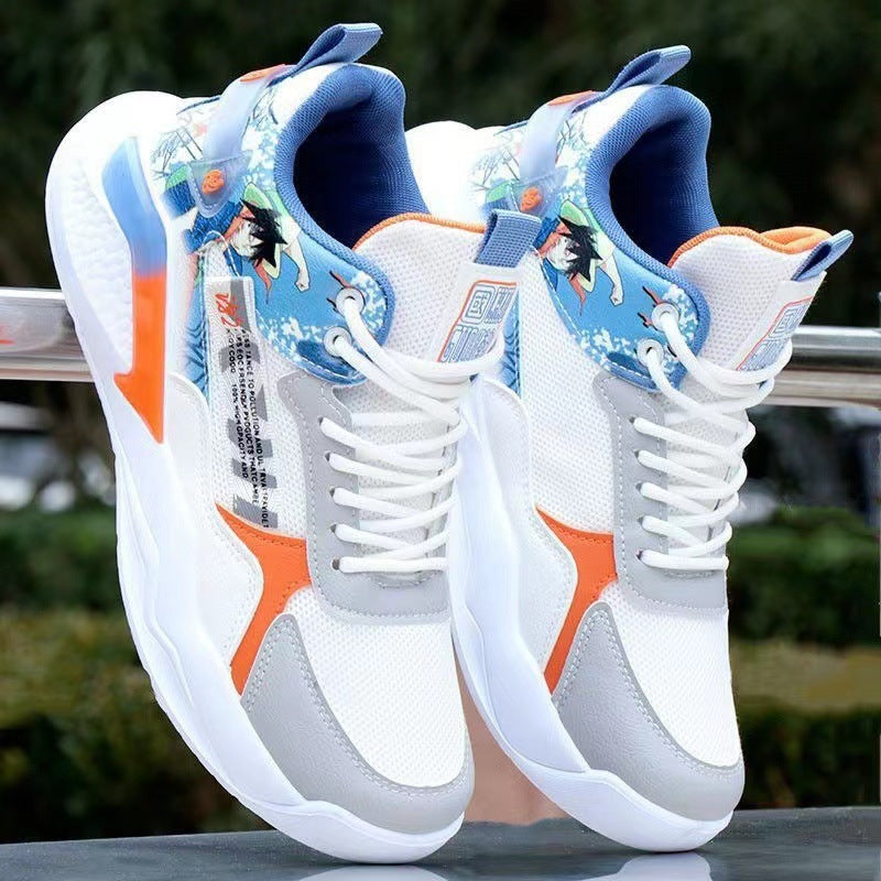 Men's Athletic High-Top Sneakers with Detailed Graphic Design Mune Fashion