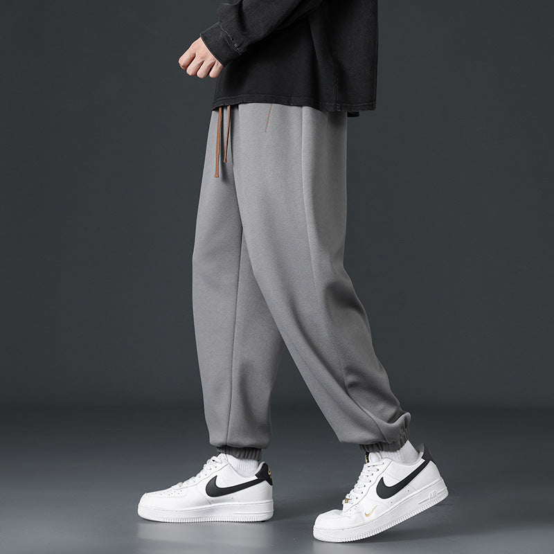 Men's Comfortable Sports Pants with Side Contrast Inserts
