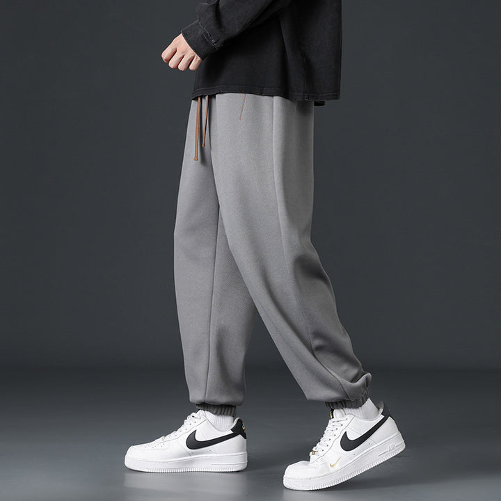 Men's Comfortable Sports Pants with Side Contrast Inserts