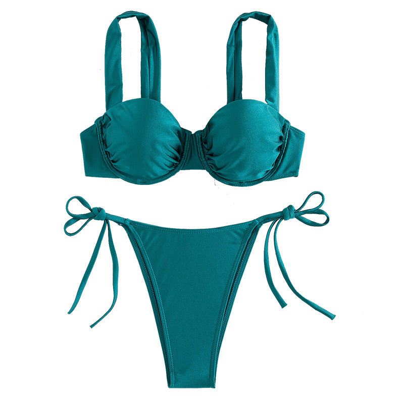 Women's Push-Up Bikini with generous straps and stylish bows Mune Fashion