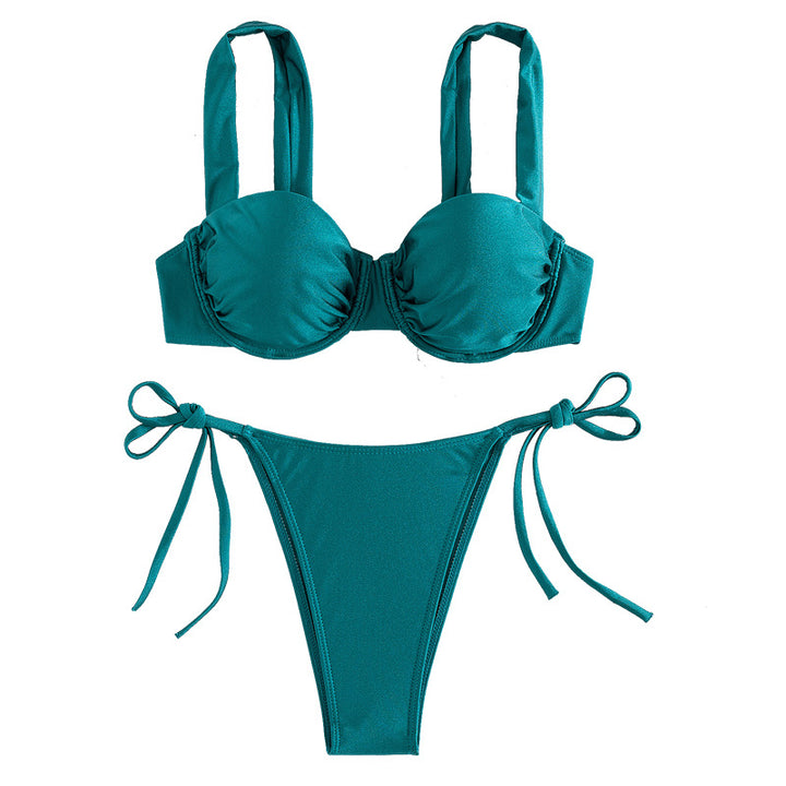 Women's Push-Up Bikini with generous straps and stylish bows Mune Fashion